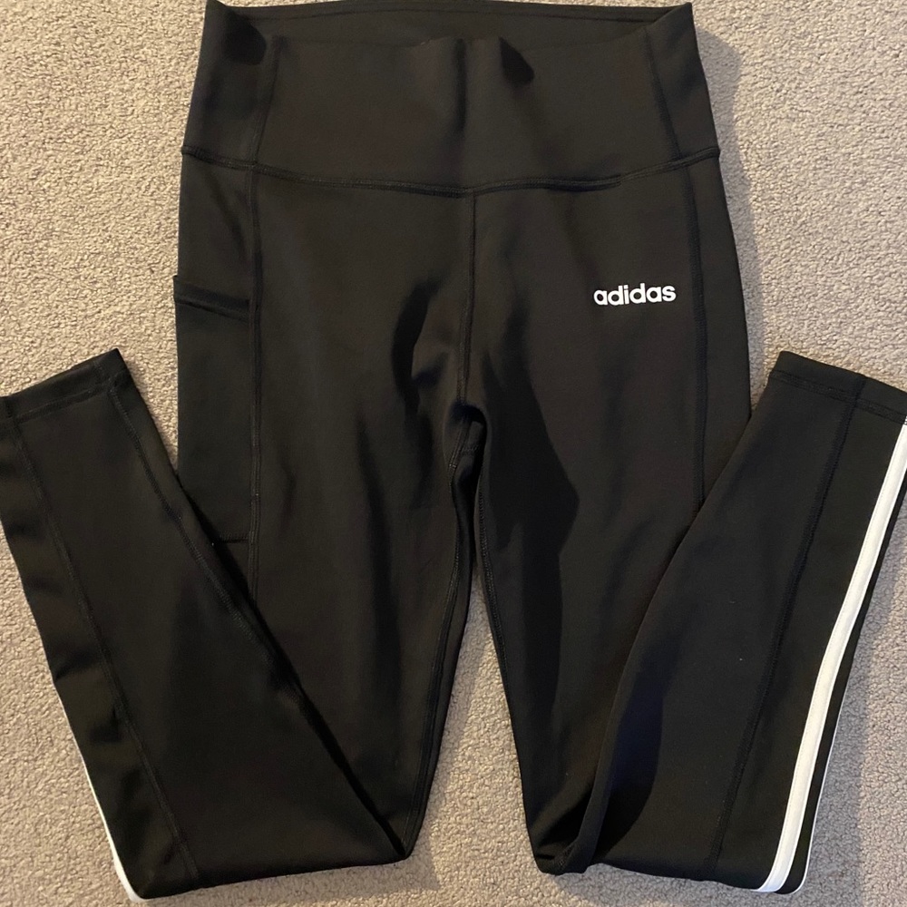Adidas Three Stripe Leggings with Pocket